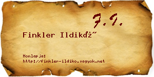 Finkler Ildikó névjegykártya
