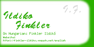 ildiko finkler business card