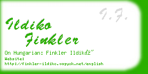 ildiko finkler business card
